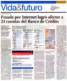Fernando S. Ypez descubre quienes realizaron fraude por Internet en Banco BCP que afect a 23 ahorristas